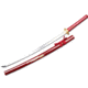 Musashi Musha Handmade Samurai Swords, 40 1/2 1045 Carbon Steel Blade w/ Crystal Dragon On The Scabbard, Red, SS064RD