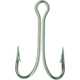 Mustad Classic Double Hook, Open Shank Ringed Eye, Nickel, Size 3/0, 100 per Pack, 7825-NI-3/0-100