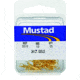 Mustad Classic Treble Hook, Ringed Eye, 24Kt Gold, Size 10, 25 per Pack, 3551-GL-10-25