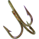 Mustad Classic Treble Hook, Standard Shank Ringed Eye, Bronze, Size 14, 25 per Pack, 3551-BR-14-25