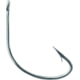 Mustad Classic Wide Gap Hook, Hollow/Reversed Point, Offset, Ringed Eye, , Nickel, Size 1/0, 8 per Pack, 37140-NI-1/0-8