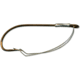 Mustad Classic Worm Hook, Weedless/Sproat Bend Ringed Eye, Bronze, Size 2/0, 3 per Pack, W3369A-2/0-3