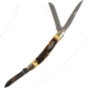 Mustang Delrin Stockman, Jigged Bone Finish Handle, 3 Blades FP36634