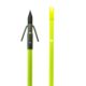 Muzzy Classic Chartreuse Fish Arrow With Carp Point - Nock, Bottle Slide Installed, 1420-CBS