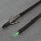 Muzzy Lighted Carbon Composite Arrow, Gar Point w/ Green X Nock, 1320-C