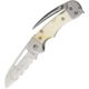 Myerchin Generation 2 Crew Bone Folding Knife,2.5in,Sheepsfoot,Satin,White,Bone Handle, AF377P