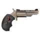North American Arms Black-Widow Revolver, .17 Hornady Magnum Rimfire, 2 in barrel, stainless steel frame, black rubber grip, revolving chamber, single-action, half-way notch cylinder, blade front, notch rear, 5 round magazine, NAA-BLACK-WIDOW-FRRMPG