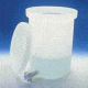 Nalge Nunc Heavy-Duty Cylindrical Tanks with Spigot, High-Density Polyethylene, NALGENE 11102-0055