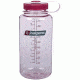 Nalgene 32oz Wide Mouth Bottle, Clear Pink w/Pink Lid, 341824