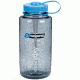 Nalgene 32oz Wide Mouth Bottle, Gray/Blue Lid, 341829