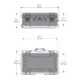 Nanuk Case 935 w/lid org./divider, Silver, Large, 935S-060SV-0A0