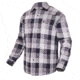 National Body Armor Knox Fr Gray Plaid Button-Down Work Shirt C521A6B0, FR-Plaid Gray-M