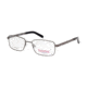 National NA0327 Eyeglass Frames - Shiny Gun Metal Frame Color