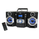 Naxa Portable Mp3/Cd Player with Pll FM Stereo Radio &amp; USB Input 16, 8W x 2 Detachable Speakers, Black/Blue NPB429