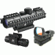 NcStar 3-9x42mm Illuminated 3RS Rifle Scope Kit 3 - Rangefinder Reticle w/ Green Laser and Red Dot Sight