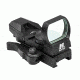 NcStar 4-Reticle Reflex Black Sight w/ QR Mount, Red-Colored Reticle Set 194621