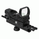 NcSTAR AR Combo/Carry Handle Adapter/Red And Green Reflex Sight w/ 4 Reticles, Black, KARHD4RGB-A