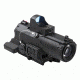 NcSTAR Eco 4X34 Prismatic Scope w/Ddab/Urban Tactical Ret/Blue Illumination/Green Laser w/White/Red Nav Lights, Black, VECO434QRBR-A