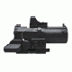 NcSTAR Eco 4X34 Prismatic Scope w/Ddab/Urban Tactical Ret/Blue Illumination/Green Laser w/White/Red Nav Lights, Black, VECO434QRBR-A