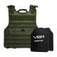 NcSTAR Expert Carrier Vest w/Two 10x12in Shooters Cut Hard PE Ballistic Panels, Green, 2XL, BPCVPCVXL2963G-A