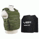 NcSTAR Expert Carrier Vest w/Two 11x14in Shooters Cut Hard PE Ballistic Panels, Green, Medium - 2XL, BPLCVPCVX2963G-A
