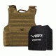 NcSTAR Expert Plate Carrier Vest w/Two 11x14in Shooters Cut Hard PE Ballistic Panels, Tan, 2XL, BPLCVPCVXL2963T-A