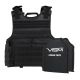 NcSTAR Expert Plate Carrier Vest w/Two 10x12in Rectangle Cut Soft Ballistic Panels, Black, 2XL, BSCVPCVXL2963B-A