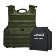 NcSTAR Expert Plate Carrier Vest w/Two 10x12in Rectangle Cut Soft Ballistic Panels, Green, 2XL, BSCVPCVXL2963G-A