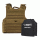 NcSTAR Expert Plate Carrier Vest w/Two 10x12in Rectangle Cut Soft Ballistic Panels, Tan, 2XL, BSCVPCVXL2963T-A