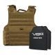 NcSTAR Expert Plate Carrier Vest w/Two 10x12in Rectangle Cut Soft Ballistic Panels, Tan, 2XL, BSCVPCVXL2963T-A