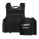 NcSTAR Expert Plate Carrier Vest w/Two 11x14in Shooters Cut Hard PE Ballistic Panels, Black, 2XL, BPLCVPCVXL2963B-A