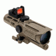 NcSTAR Ultimate Sighting System Gen3 3-9x40 Rifle Scope,Red Micro Dot,Mil Dot Reticle,Red/Blue Illumination,Green Lens, Tan, VSTM3940GDV3T