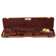 Negrini Deluxe Compact Scoped Bolt Action Rifle Case, Black/Cognac Leather Trim/Brown Interior, 1619LX/5287