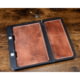 NeoMag Leather Bottom EDC Tray, w/ Brass Rod, Black Tray/Antique Brown, 11x11x4in, LGTRAY-BLACK-ABL-YES
