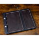NeoMag Leather Bottom EDC Tray, w/ Brass Rod, Black Tray/Crazy Horse, 11x11x4in, LGTRAY-BLACK-CHL-YES