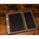 NeoMag Leather Bottom EDC Tray, w/ Brass Rod, Burnt Bronze/Crazy Horse, 11x11x4in, LGTRAY-BB-CHL-YES