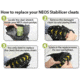 Neos Glacier Trek Stainless Cleats, Black, GSRCSLV