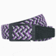 Nexbelt Braided Belt, Black/Purple/Grey, Up to 50 Waist, PCD1961