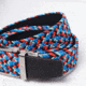 Nexbelt Braided Belt, Red/Grey/Blue, Up to 50" Waist, PCD4788