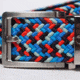Nexbelt Braided Belt, Red/Grey/Blue, Up to 50" Waist, PCD4788