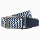 Nexbelt Braided Belt, Zigzag Navy, Up to 50" Waist, PCD4795