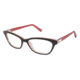 Nicole Miller Amber Single Vision Prescription Eyeglasses - Frame TORTOISE, Size 54/16mm NMAMBER02