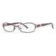 Nicole Miller Barrow Progressive Prescription Eyeglasses - Frame Matte Chocolate Brown/Brown, Size 52/16mm NMBARROW02