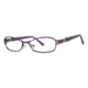 Nicole Miller Barrow Progressive Prescription Eyeglasses - Frame Matte Eggplant/Purple, Size 52/16mm NMBARROW03