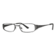 Nicole Miller Bayard Bifocal Prescription Eyeglasses - Frame Matte Black, Size 50/16mm NMBAYARD01