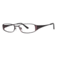 Nicole Miller Bayard Bifocal Prescription Eyeglasses - Frame Matte Burgundy, Size 50/16mm NMBAYARD03