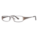 Nicole Miller Bayard Bifocal Prescription Eyeglasses - Frame Matte Chocolate Brown, Size 50/16mm NMBAYARD02