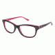 Nicole Miller Bijou Eyeglass Frames - Frame BLACK/ BERRY, Size 51/16mm NMBIJOU01