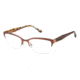 Nicole Miller Bogart Progressive Prescription Eyeglasses - Frame MATTE BROWN, Size 50/17mm NMBOGART02