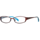 Nicole Miller Collection NL Double Vision SENL DOUB00 Eyeglass Frames - Port SENL DOUB005135 BUR